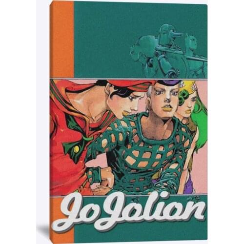JOJOs Part 8 JoJolion Anime Framed Wooden Wall Art Canvas Decoration poster prints for living room Home Frame decor Painting