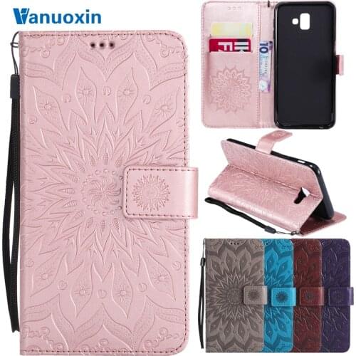 Phone Cases on for Samsung Galaxy J6 Plus case for Samsung J6 Plus 2018 J610F SM-J610F J610 3D Wallet Flip Cover Leather case