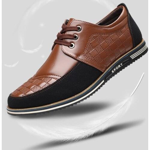 Classic Mens Walking Shoes Men Leather Flat Shoes Breathable Office Business Full Dress Commerce Shoes Male Footwear Size 38-48