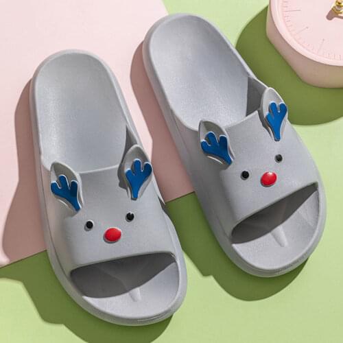 Bathing slippers Bathing in indoor bathroom for non-slip odor-resistant couples at home Soft-soled slippers for men in summer