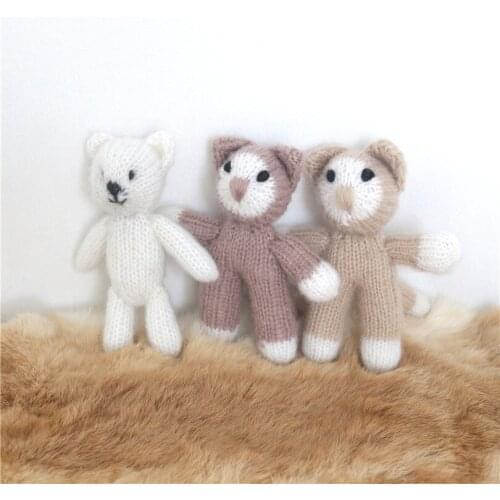 Little Creature stuffed teddy bear toy for photography prop Baby bear toy photo props Newborn Animal doll