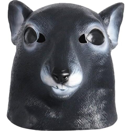 Halloween Mask Mouse Animal Head Latex Mask Halloween Costume Rat Headwear Party Adult Cosplay Mask