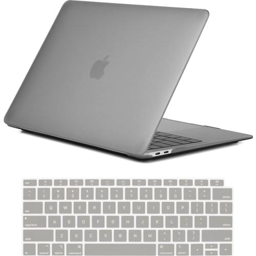 For Apple Macbook Air 11/Air 13/MacBook Pro 13/Pro 15/Macbook White A1342 Matte Gray Anti-fall Hard Laptop Case+US keyboard film