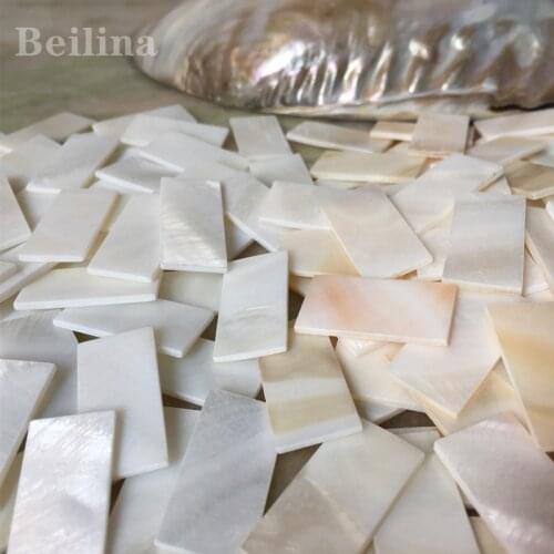 20pcs Natural Freshwater Mother of Pearl Shell Mosaic Tile DIY Accessories and Wood Inlay Carved Material Size 30mm /15mm /2mm
