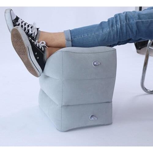 Inflatable Height Adjustable Ottoman Footrest Stool Kids Flight Footrest Pillow Inflatable Travel Pillow Foot Rest Pad