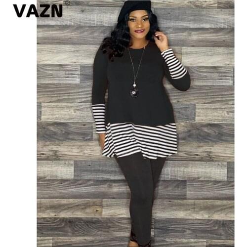 VAZN 2020 New Full Sleeve Loose Women Vital Seamless O-neck Sport Fitness Fashion Set Holiday Women Young Energetic Set