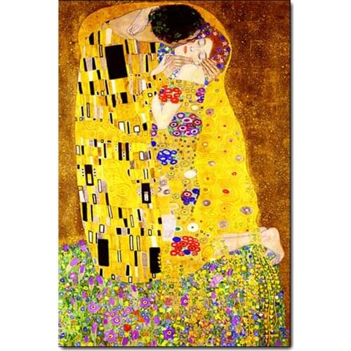 Gustav Klimt Kiss Diamond Embroidery Lover Love Giftdiy Diamond Painting Cross Stitch 5d Full Square Round Drill 5d Puzzles