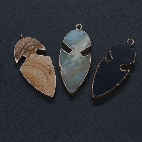 Fish Shaped Semi-precious Pendant Charms For DIY Necklace Handiwork Sewing Craft Jewelry Accessory Making