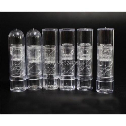 9mm 20/50/100/200pcs Clear Empty Lipstick Sample Tubes, Round Plastic Women Professional Lip Balm Container, Cosmetic Containers