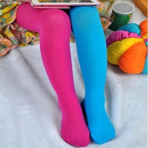 Candy Color Mixed Tights for girls Patchwork Baby Girl Stretch Trouser Skinny Pants Kids Dance Tights Pantyhose Stocking 100-130