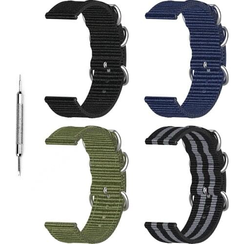 For Suunto 7 Smart Watch Replacement Canvas Strap Nylon Braided Sweatproof Waterproof Skin-friendly Breathable Watch Strap