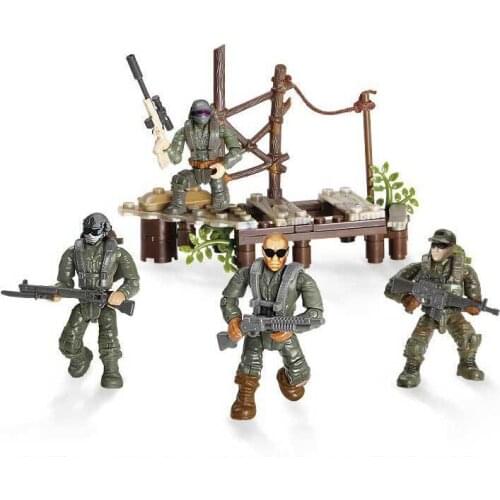 Modern military building block Sirius Commando Cross swamp army action figures weapon gun mega bricks toys for boys gifts