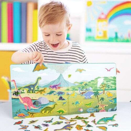 Cartoon Dinosaur Construction Site Forest Marine Animals Kids Toy Mntessori Kids Educational Toys for Kid Gift