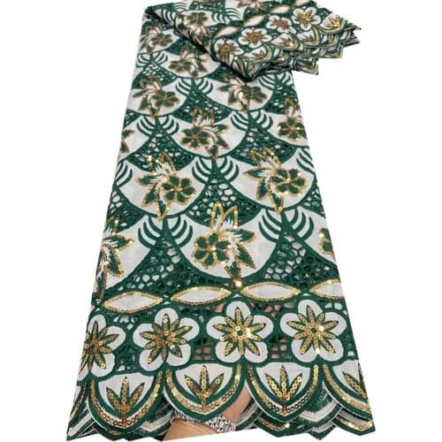 Light chiffon Nigerian Wedding African Lace Fabric 5 yards Luxury French Net Lace Fabric water-soluble Lace for Dress DP-145