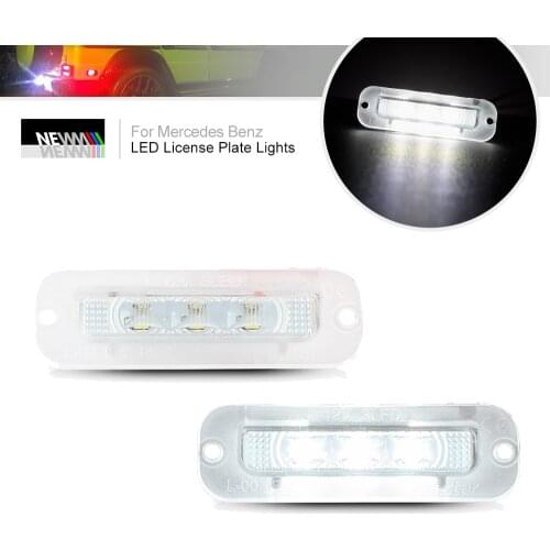 2X White License Plate Light LED For Benz W463 G Class G500 G550 G55 G63 G65 AMG OEM：A4638200356