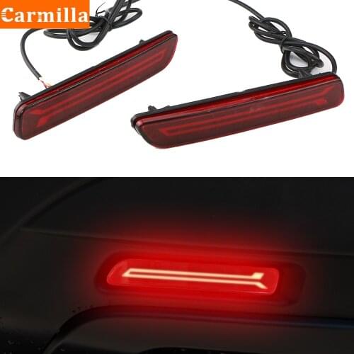 Carmilla 2Pcs/Set LED Car Rear Bumper Warning Lights for Suzuki Ertiga Ciza Vitara S-Cross Splash SX4 Brake Driving Turn Signal