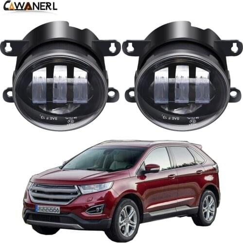 LED Fog Light Assembly 30W 4000LM Car Front Bumper Fog Lamp Daytime Running Light White Amber 12V For Ford Edge 2015 2016 2017