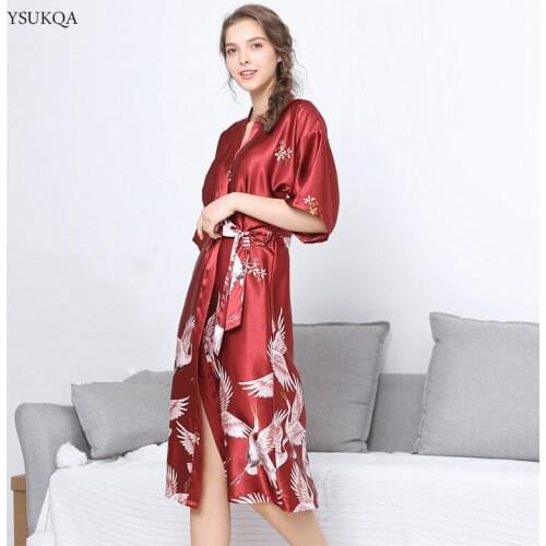 Женские атласные халаты YSUKQA China At AliExpress