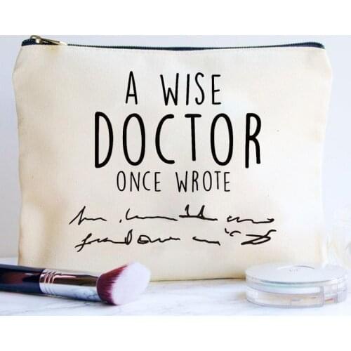 Funny Doctor makeup Bag colleague friend mom Aunt sister Medical School Student graduation birthday Christmas gift Present