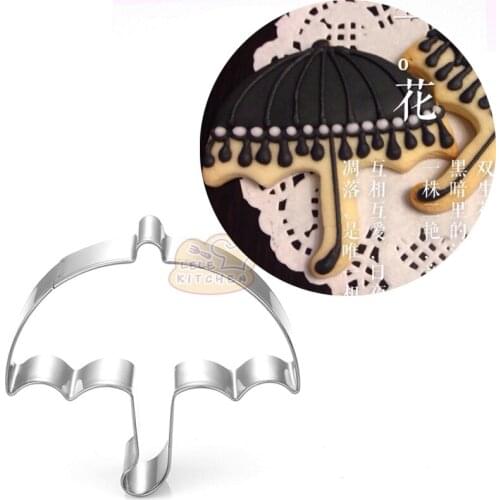 1pcs Umbrella Cookie Cutter Molds Metal reposteria patisserie Biscuit Cupcake Pastry Fondant Cake Decor Tool Kitchen Accessories
