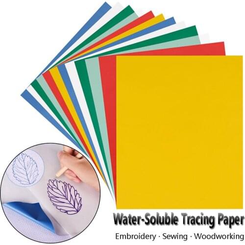 10pcs/Set Tracing Paper Coated Carbon Paper Fabric Drawing Tracing Copy Paper DIY Handmade Cloth Embroidery Papers #8