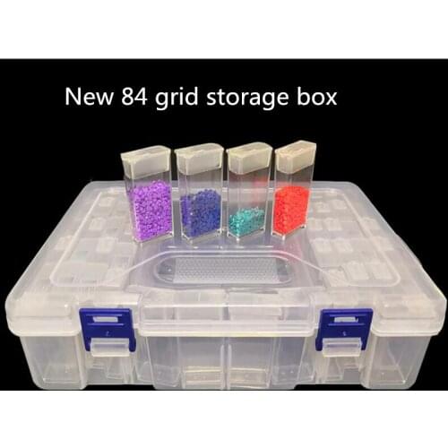 56/84 grid removable diamond embroidery accessories diamond painting box cross stitch box storage storage box household storage