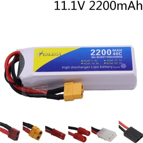 11.1V LiPo Battery For RC Car Airplane Helicopter High Power 11.1 v 2200mAh 3S Battery for RC toys accessories XT60 Plug 803496