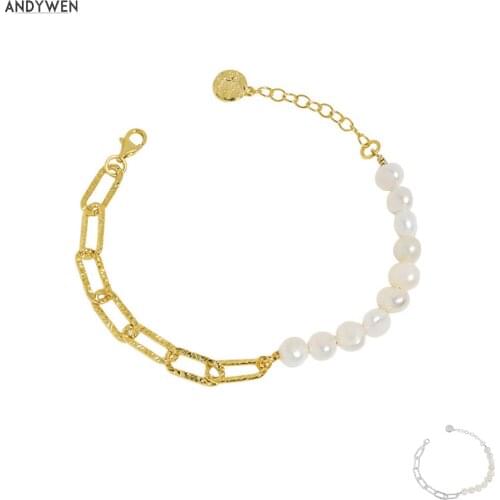 ANDYWEN Golden Bracelets