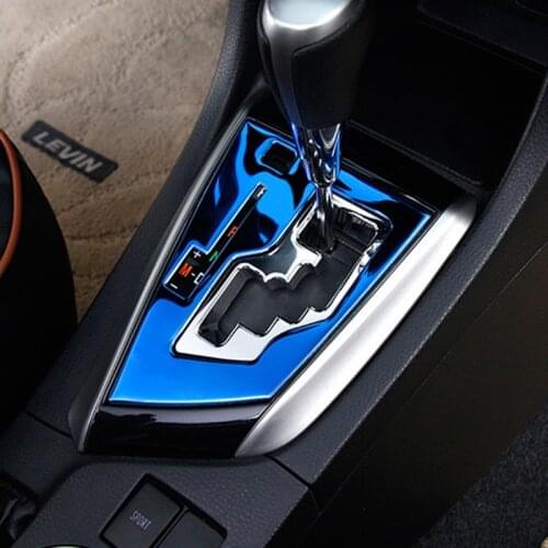 Car Styling Gear Shift Panel Cover Sticker Trim For 2015 2016 2017 2018 Toyota Corolla S Plus L LE XLE Interior Accessories