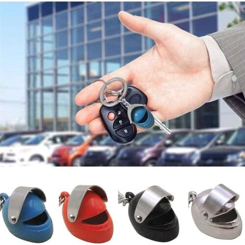 Motorcycle Helmet Shape Metal Key Chain Innovative Gift Emulational Safety Helmet Keyring Moto Crash Helmet Car Key Lock Chain