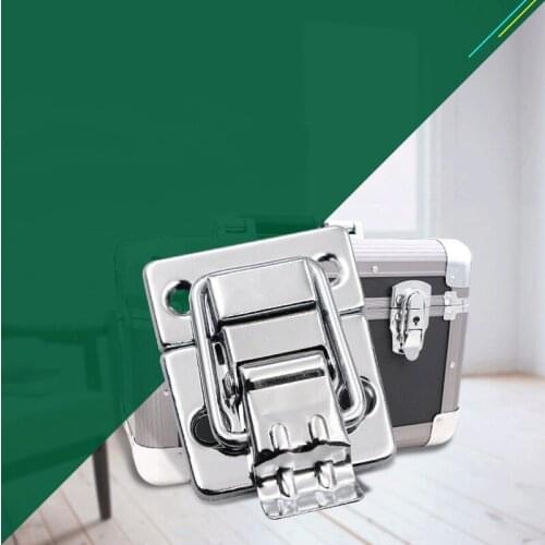 2pcs Metal Latch Hasp Lock For Suitcase Wooden box Tool Makeup Aviation Case Clasp Chests Buckle Fastener Hardware Accessories