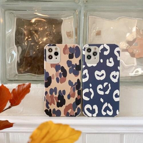 Fashion Leopard Print Case for iPhone 12 Pro Max Back Phone Cover for 12 Mini 11Pro Max X XS XR 8 7 Plus SE 2020 Capa