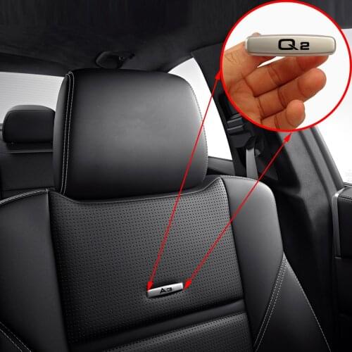 Car Chair Seat Sticker Front Seat Tuning Badges Metal For Audi A4 B5 B6 B7 B8 B9 A3 A6 A5 A1 8X A7 A8 Q5 Q7 Q3 Q1 TT Accessories