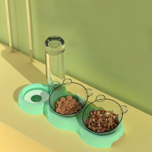 Alimentador Perros Doble Double Cat Bowl For Dogs Pet Feeding Non-Slip Cat Water Bowls For Cats Food Bowls Feeders