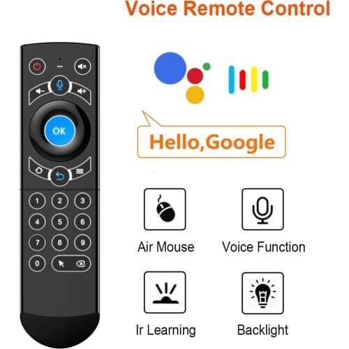 20pcs G21 Voice Remote Control 2.4G Wireless Keyboard Air Mouse with IR Learning Gyros for Android TV Box H96 MAX X3 Pro