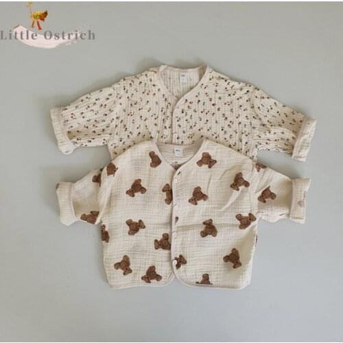 Newborn Baby Boy Girl Cotton Linen Cardigan Infant Toddler Coat Child Breathable Jacket Summer Spring Autumn Baby Clothes 0-3Y