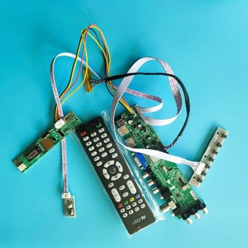 Kit for LP154WX4(TL)(A3) remote 1280X800 1 CCFL TV Controller board HDMI VGA DVB-C DVB-T LCD Panel Digital USB AV 15.4" 30pin
