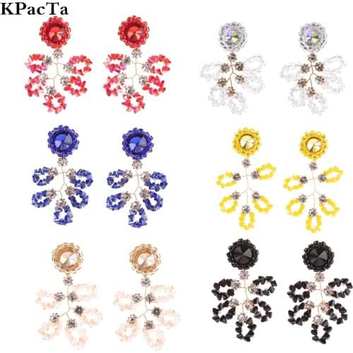 KPacTa Fashion Handmade Crystal earrings Earrings for Women Water Drop Crystal Dangle Earrings Jewelry Gifts Pendientes Bijoux