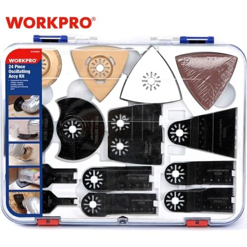 WORKPRO 24PC Power Saw Blades Oscillatiing Tool Accessories for Electric Saw Power Tool Accessories
