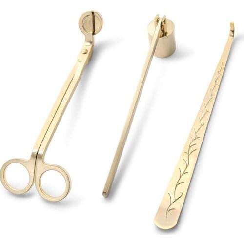 3pcs Stainless Wick Tool Dipper Hook Clipper Steel Candle Cutter Trimmer Oil Lamp Trim Scissor Distinguish New Care Tools