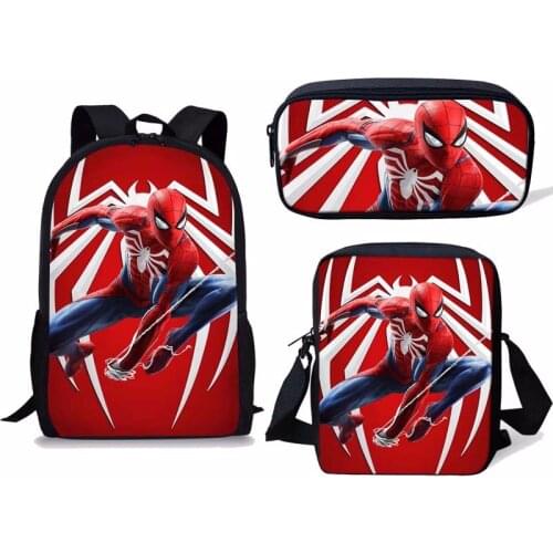 Disney Brand School Bag Set 3pcs Kids Backpack Spiderman Mochila Escolar Infantil Children Pencil Shoulder Book Bags Boys Girls