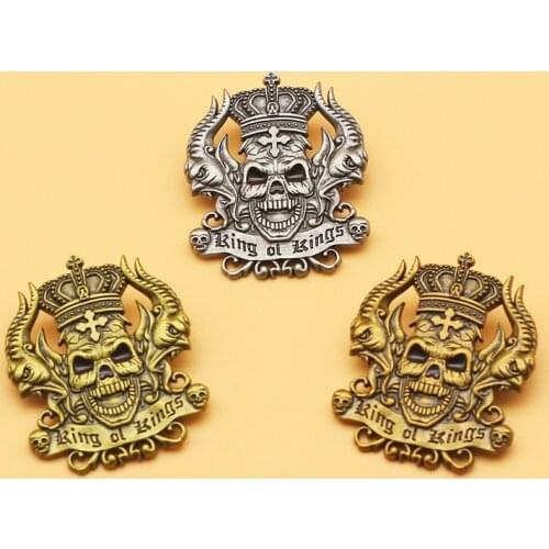 NEWEST SKULL PINS BADGES BROOCHES FOR BIKER JACKET VEST SHOES BAG BELT GARMENT BROOCHES PINS HAT PINS BUCKLE