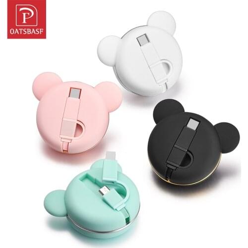 Oatsbasf For iphone data line android kandy iphonexr cable quick charge mobile phone chargers seem а б е л ь micro usb expansion