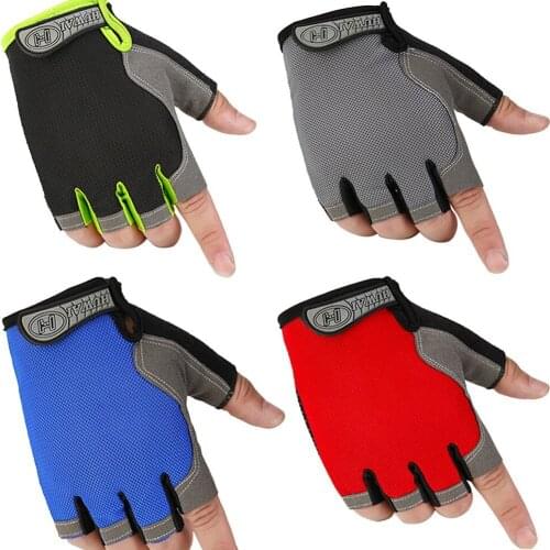 Style Half Finger Gloves Fabric Soft Breathable Four Colors Anti Slip Waterproof Outdoor Sport 1 Pair