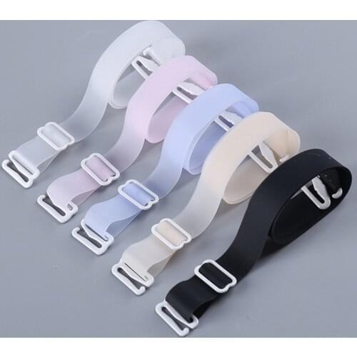 1cm 1.5cm 1.8cm Wide Women Silicone Bra Straps Non Slip Adjustable Bra Strap Shoulder Belt Breast Accessories