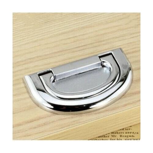 64mm modern simple fashion plane unfold install handle 2.5" shiny silver chrome drawer cabinet dresser cupboard door pulls knobs