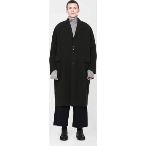 S-7XL!!2020 mens heavy wool coat designer brand low-key men