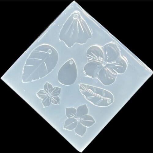 Flower Leaves Earrings Epoxy Resin Mold Jewelry Pendant Silicone Mould DIY Crafts Necklace Keychain Casting Tool B03B