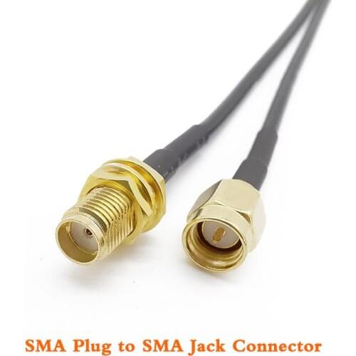 RG174 Antenna Extension Cable SMA Male Plug to SMA Female Jack RG174 RF Cable Connector for Wireless LAN Router Antenna SMA
