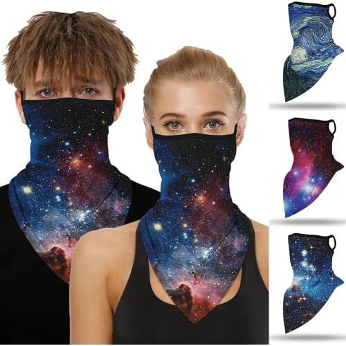 Unisex Galaxy Digital Print Anti Dust Sun Elastic Face Cover Neck Gaiter Scarf Face Cover Neck Gaiter Scarf Face Cover Neck Gait